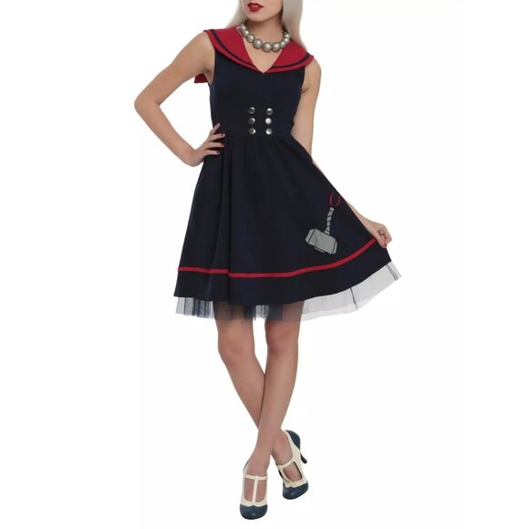 THOR SAILOR DRESS Hot MARVEL Her Universe Junior Plus Size 26 Womens Costume |V1 - Picture 1 of 7